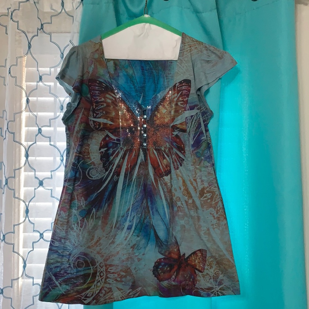 Cap sleeve blouse